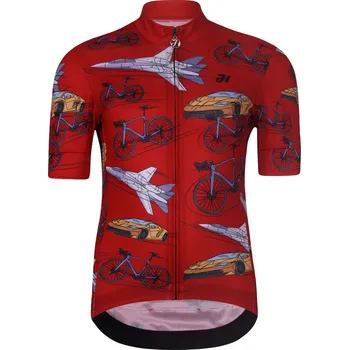 cyklistický dres HOLOKOLO Cyklistický dres s krátkým rukávem - SPEED - červená S-135cm
