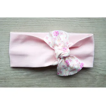 Čelenka AMÁLKA Elastická dívčí čelenka, pudrově růžová Velikost: 62-68