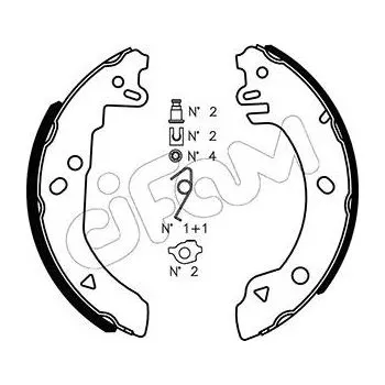 Auto-moto Sada brzdových čelistí CIFAM 153-118K