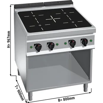 Sporák G.Gastro 4x Indukční varná deska (20 kW)