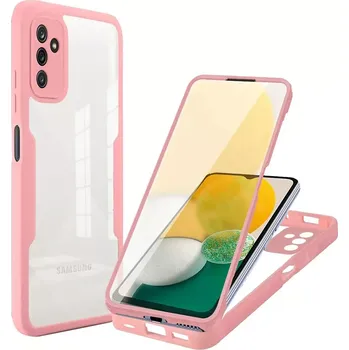 Pouzdro na mobilní telefon Pouzdro Samsung Galaxy A22 5G Techsuit - ColorVerse 360 Series + ochrana obrazovky, růžové