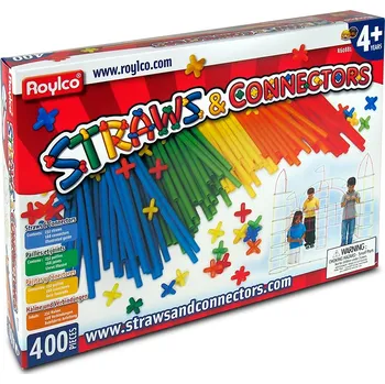 ostatní stavebnice Roylco Brčková stavebnice Straws & Connectors, 400 ks