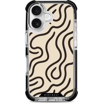 Pouzdro na mobilní telefon Odolný obal Mobiwear MagSafe Elite Bumper - Apple iPhone 16 - DA60D Linky (Odolný kryt, pouzdro, obal Mobiwear Elite Bumper na mobil Apple iPhone 16 - DA60D Linky, materiál Plast + TPU silikon + kov - zesílená ochrana telefonu, podpora MagSafe, krytí)