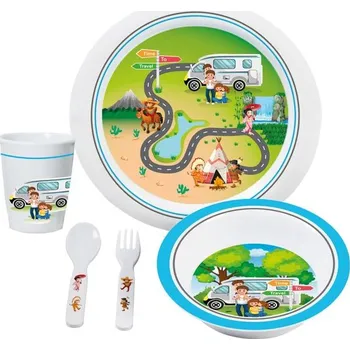 Kempingové nádobí 5-dílná dětská sada nádobí Time to travel 3+, Brunner