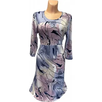 Dámské šaty Šaty pro svatební matky SALMA, Barva Fialová, Velikost XXXL 54, Materiál 98% Polyester 2% Lycra