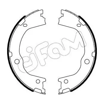 Lanko parkovací brzdy Sada brzdových čelistí, parkovací brzda CIFAM 153-498