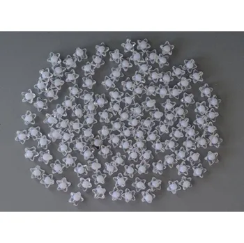 Dětské navlékací korálky Plastové průhledné korálky HVĚZDIČKY prům. 10 mm