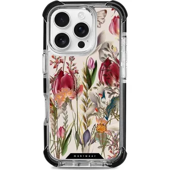 Pouzdro na mobilní telefon Odolný obal Mobiwear MagSafe Elite Bumper - Apple iPhone 16 Pro - D002D Rozkvetlá louka (Odolný kryt, pouzdro, obal Mobiwear Elite Bumper na mobil Apple iPhone 16 Pro - D002D Rozkvetlá louka, materiál Plast + TPU silikon + kov - zesílená ochrana telefonu,