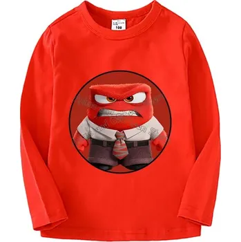 Disney Dětské barevné tričko s dlouhým rukávem V hlavě 2 (Inside Out 2) Barva: Červená, Velikost: 120