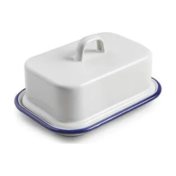 Forma na pečení Smaltovaná forma na máslo s modrým okrajem 17x12cm - Ibili