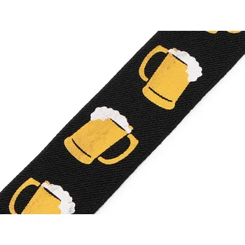 Šlová pruženka pivo šíře 35 mm METRÁŽ - černá
