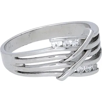 Prsten Goldstore Stříbrný prsten drobné zirkony Velikost: 62