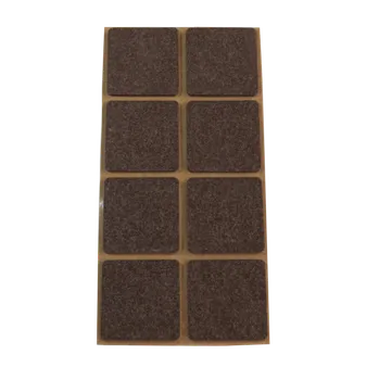 Podložka pod nábytek Samolepicí filc, 38x38mm (8ks/arch)-hnědý