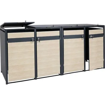 Popelnice Přístřešek na 4 popelnice J82