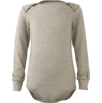 Rostoucí merino body dlouhý rukáv tenké dětské - Latté, Crawler Velikost: 68-74/80