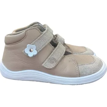 Dívčí tenisky Barefoot dětské kotníkové boty Baby Bare - Febo Fall cappuccino Velikosti obuvi: 24