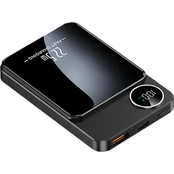 Powerbanka Ultratenká MagSafe Powerbanka s LCD displejem 5000mAh 22,5W Barva: Černá
