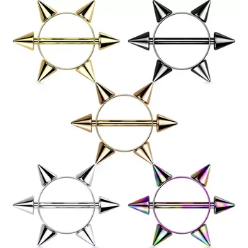 Piercing Piercing do bradavky se štítem s hroty