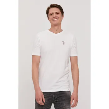 Pánské tričko Tričko Aeronautica Militare pánské, bílá barva, hladké AM1UTI002 00X, vel. L