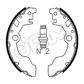 Brzdová čelist Sada brzdových čelistí CIFAM 153-382