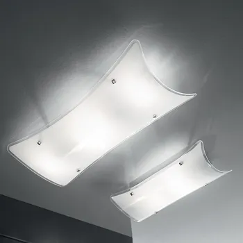 Nástěnné svítidlo Fabas 3113-22-102 Milton, nástěnné svítidlo z ohnutého skla, 1x60W, 26x15,5cm