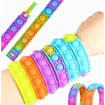 POP IT Pop it náramek 23x2 cm modro-červený