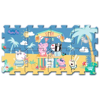 Trefl Pěnové puzzle 8 dílků, Prasátko Peppa: Letní prázdniny