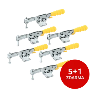 Svěrák JC Metal Sada 5+1 ks: Vodorovná upínka 130 UZ SL