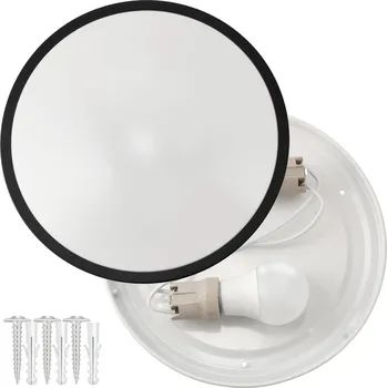 Koupelnové svítidlo Eco Light Kulatý LED stropní panel - 2xE27 - černý