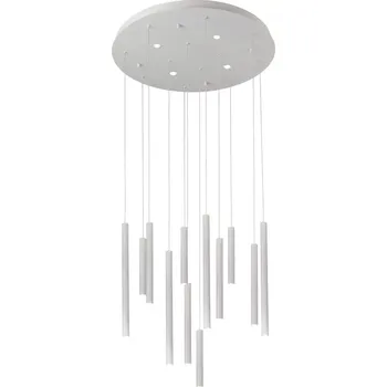 Moderní lustr Ilios 12 stmívatelný bílá