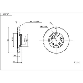 Brzdový kotouč Brzdový kotouč HART 214 328