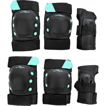 Chránič kolene Raven Dexard black/mint sada chráničů M