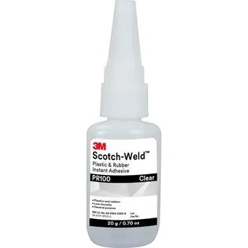 Průmyslové lepidlo 3M Scotch-Weld™ vteřinové lepidlo na plasty a pryže PR100, 20 g