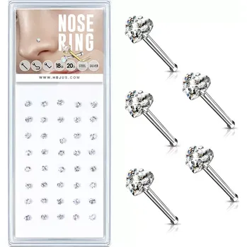 Piercing Piercing nosovka chirurgická ocel s kamínkem Srdíčko