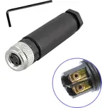 W-Star M83PF - Konektor M8, 3 piny, Samice, šroubovací, přímý