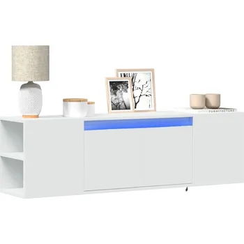 Nábytek vidaXL Nástěnná TV skříňka s LED osvětlením 135x31x39,5 cm [852388] Barva: Bílá