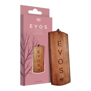 Vůně do auta K2 EVOS GRACE dřevěná vonná visačka MADAM