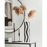 Váza na květiny bílá a černá kamenina interiérová dekorace voděodolná moderní design Beliani