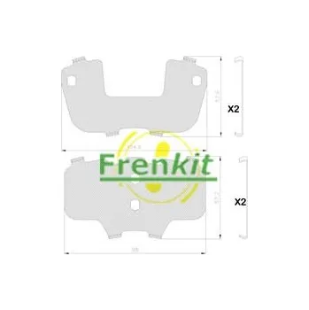 Brzdový komplet Protihluková folie, brzdové oblożení (posunovací deska) FRENKIT 940176