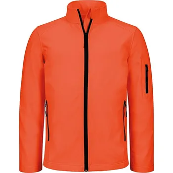Pánská softshellová bunda Kariban Pánská softshell bunda bez kapuce Zářivá oranžová L