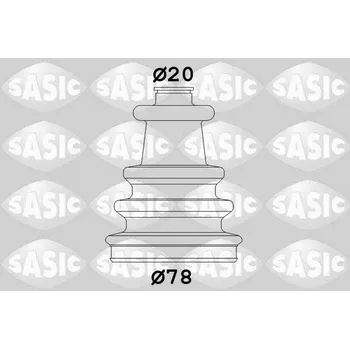 Manžeta ke kolu Sada měchů, hnací hřídel SASIC 4003405