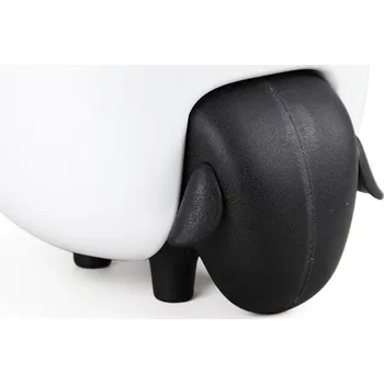 QUALY DESIGN Dóza se zásuvkou SheepShape Container 10227, černá/bílá