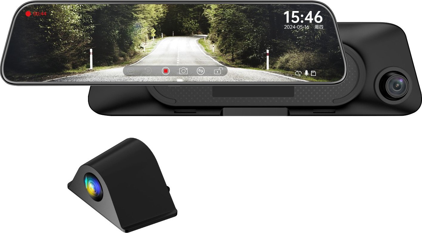 Kamera do auta ve zpětném zrcátku CEL-TEC M13 Dual