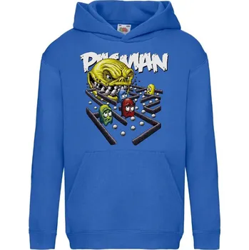 Chlapecká mikina detska-znackova-mikina-digitalni-potisk-pacman-thriller Barva: Royal blue - královsky modrá, velikost: 164