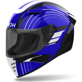 Helma na motorku AIROH přilba CONNOR Achieve lesklá modrá 2025 - M