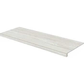 Dlažba Rako Alba DCFVF730, schodovka, slonová kost, matná, reliéfní, 30 x 120 x 1 cm