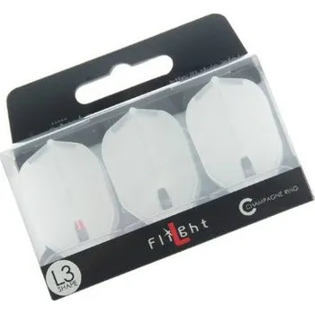 Šipka Letky na šipky L-Style Champagne L3 Shape průsvitné biele