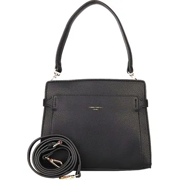 Kabelka Dvouoddílová středně velká černá kabelka na rameno David Jones CM6870