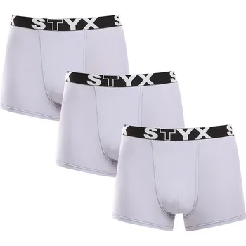 Boxerky 3PACK pánské boxerky Styx sportovní guma šedé (G10676767) XXL Možnost vrácení zboží ZDARMA do 120 dnů!