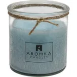 AROMKA Přírodní vonná svíčka palmová, Svěží Vánek, 250 ml, Recyklované sklo